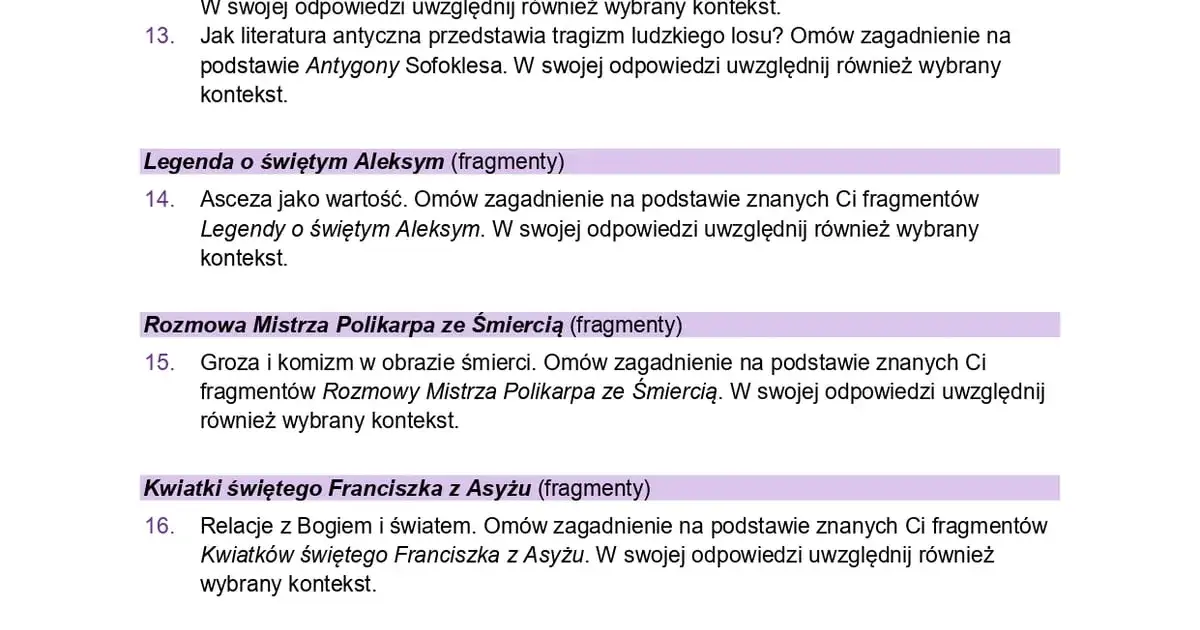 Jak literatura antyczna przedstawia tragizm ludzkiego losu i jego kontekst
