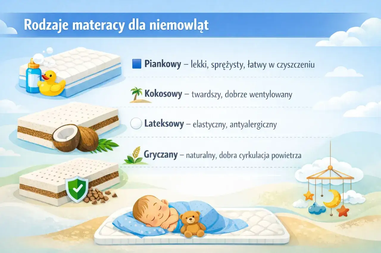 Jaki materac dla niemowlaka? Uniknij błędów, wybierz bezpiecznie!