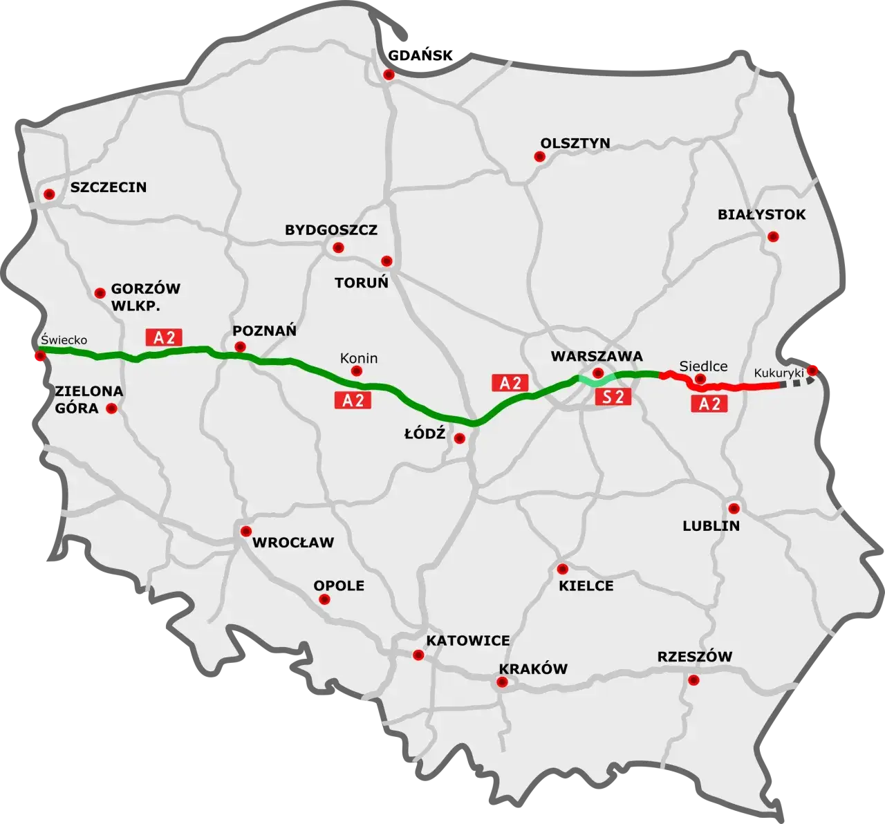 Która polska autostrada będzie po ukończeniu najdłuższa? A2 czy A4?