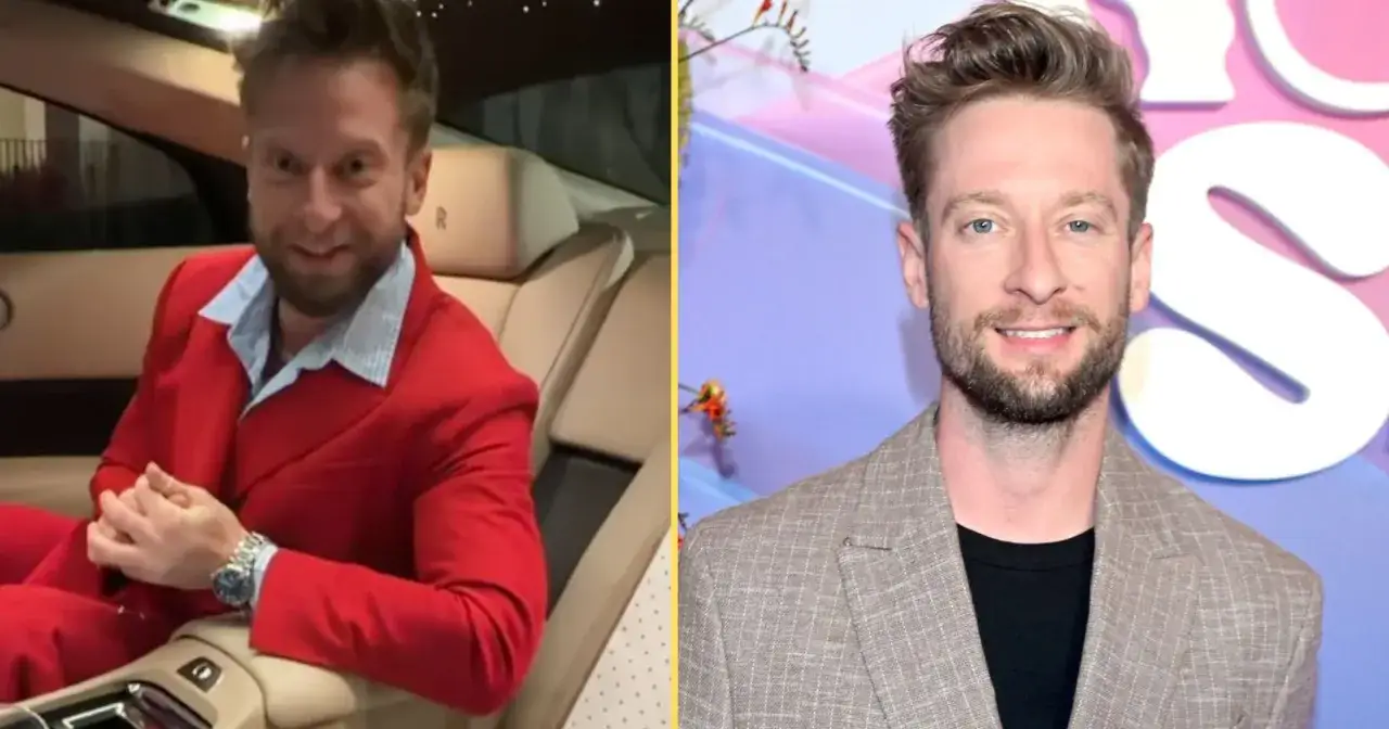Czy które gwiazdy mają ukryte talenty niezwiązane z show-biznesem? Ten mężczyzna w czerwonym garniturze i eleganckim stroju sugeruje, że tak.