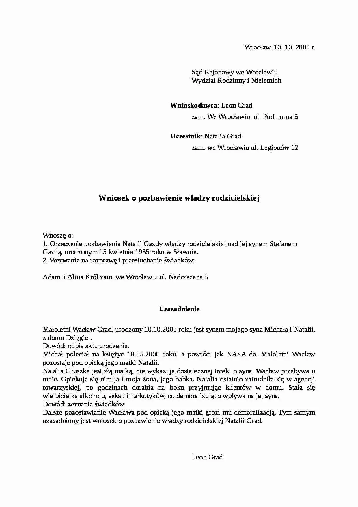 Pytania sądu o pozbawienie władzy rodzicielskiej - co warto wiedzieć