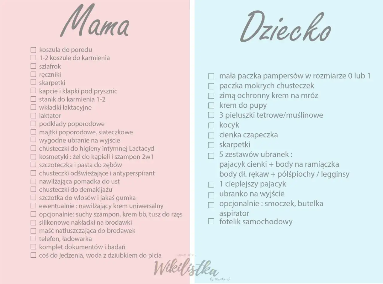 Lista rzeczy do zabrania do szpitala z dzieckiem: wszystko co musisz wiedzieć