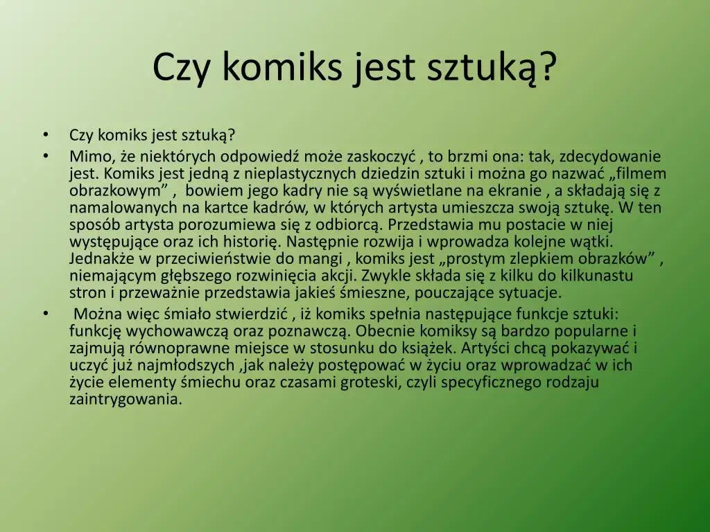 Komiks to literatura? Rewolucyjna prawda o artystycznej wartości komiksów