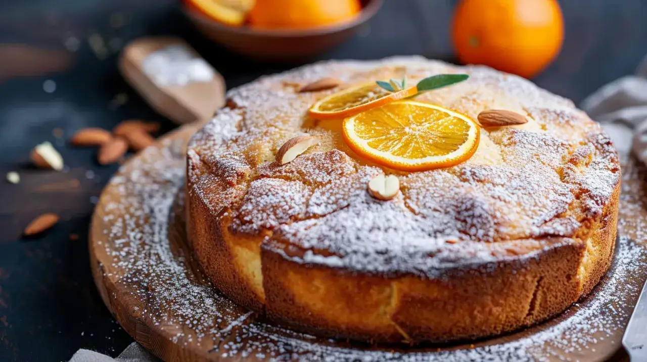Hiszpańskie ciasto migdałowe - Przepis na ciasto z pomarańczami
