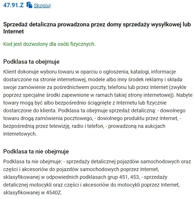 Kod PKD dla sprzedaży internetowej: Uniknij błędów przy rejestracji firmy