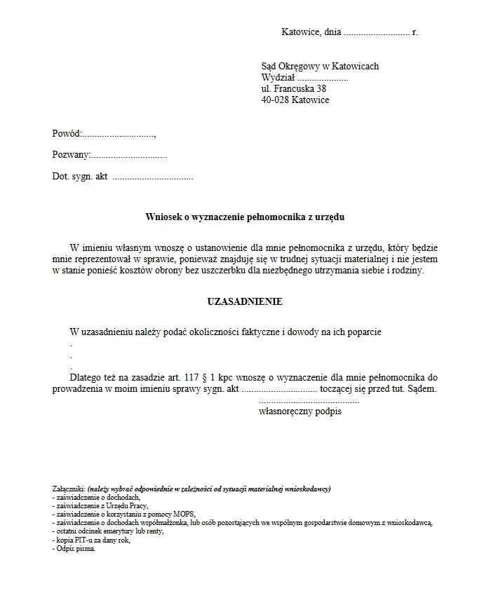 Jak skutecznie uzasadnić wniosek o adwokata z urzędu - 5 kroków