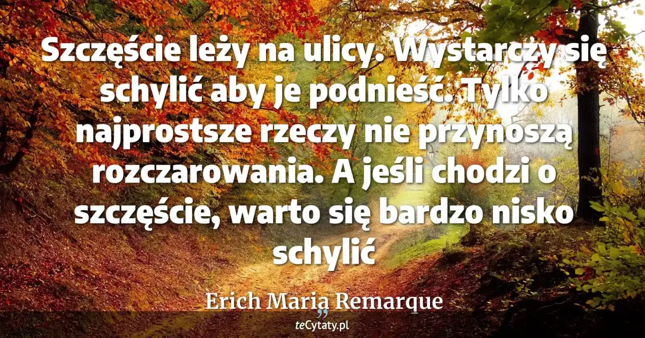 Kto się nie spodziewa - cytat Remarque'a o rozczarowaniach