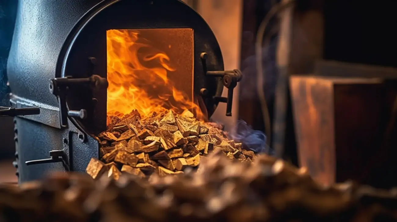 Dymienie z podajnika - piec z podajnikiem i dym w podajniku