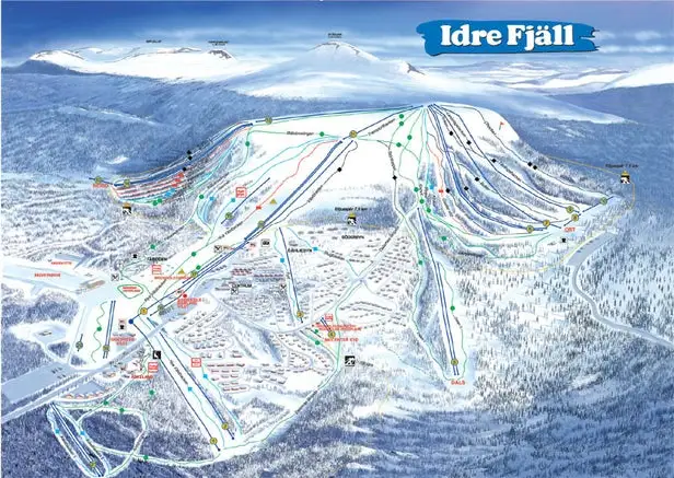 Mapa tras Idre Fjäll
