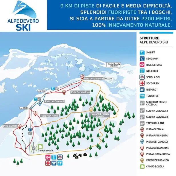 Mapa tras Alpe Devero