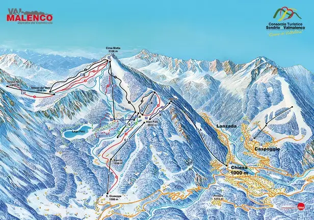 Mapa tras Chiesa Valmalenco