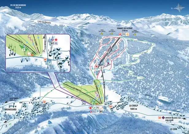 Mapa tras Arvieux en Queyras