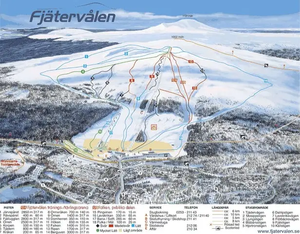 Mapa tras Fjätervålen