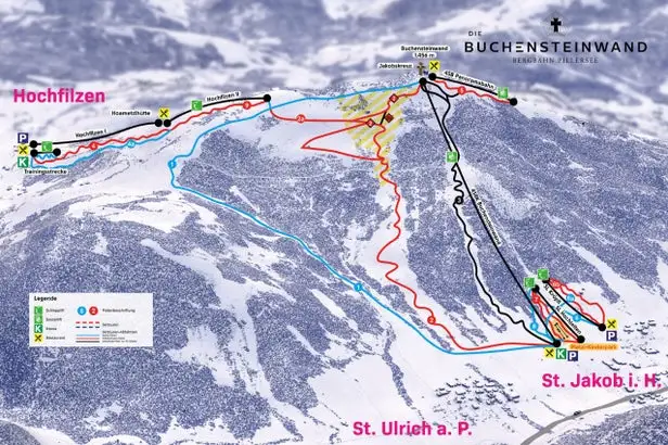Mapa tras Buchensteinwand