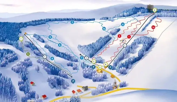 Mapa tras Krynica – Słotwiny Arena