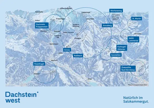 Mapa tras Dachstein West