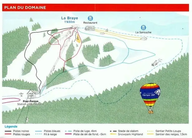 Mapa tras Château d'Oex - La Braye