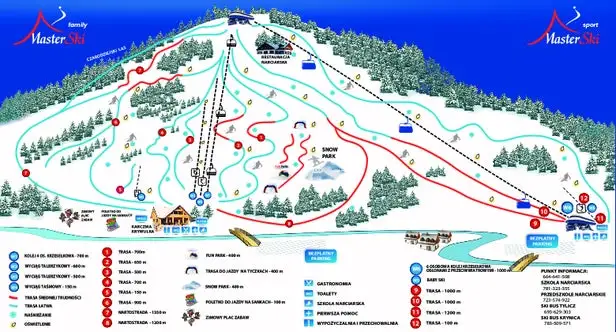 Mapa tras Tylicz Master-Ski