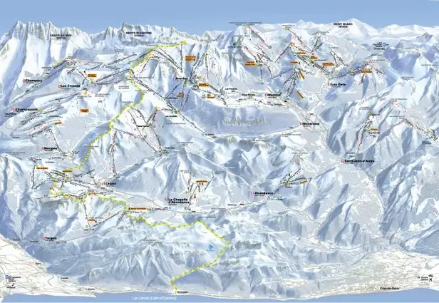 Mapa tras Champéry