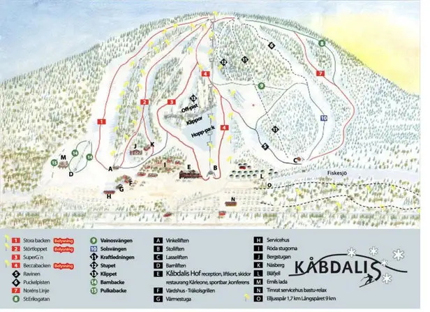 Mapa tras Kåbdalis