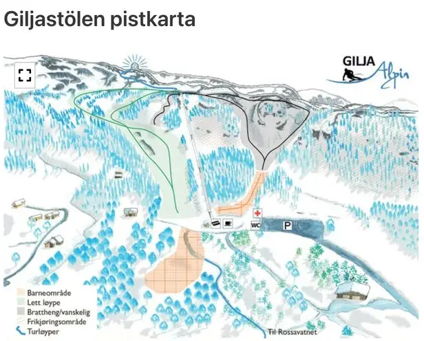 Mapa tras Giljastolen
