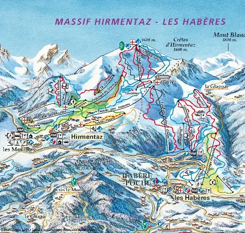 Mapa tras Bellevaux - Hirmentaz