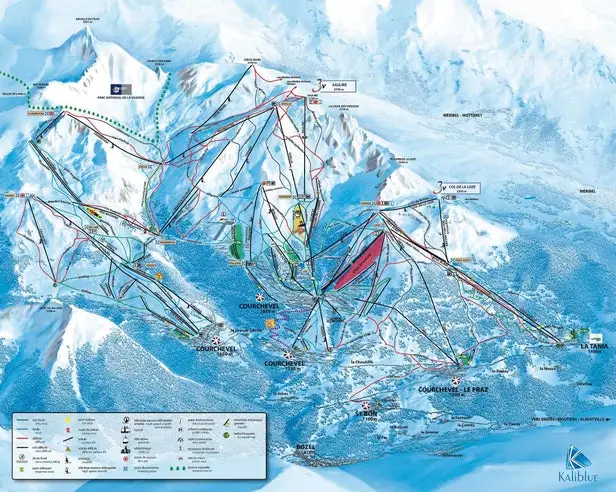 Mapa tras Courchevel