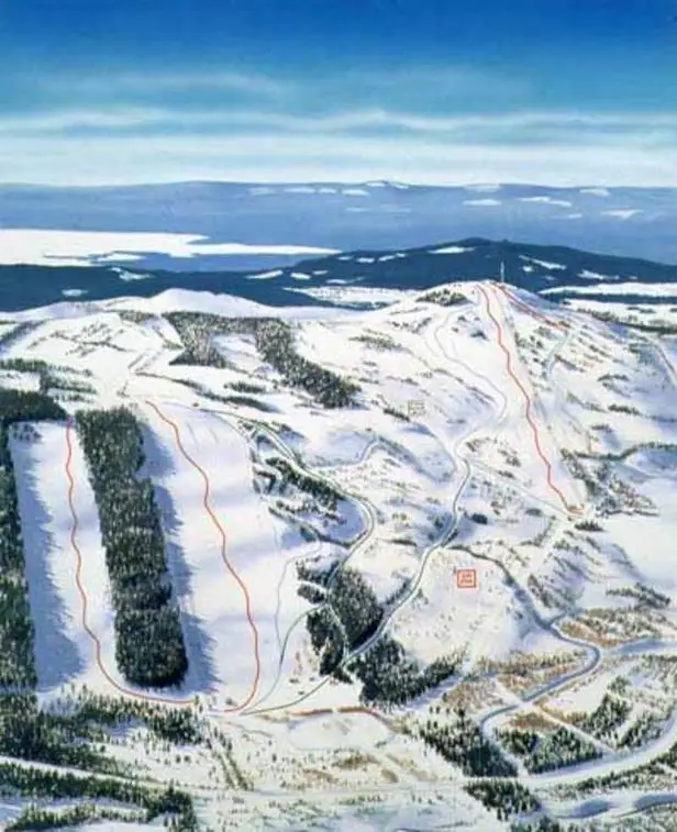 Mapa tras Orsa Grönklitt