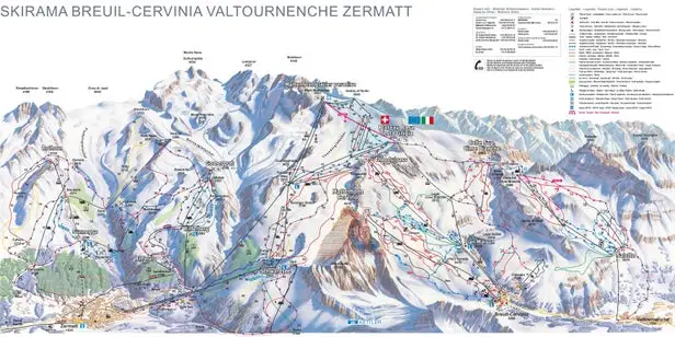 Mapa tras Cervinia - Breuil