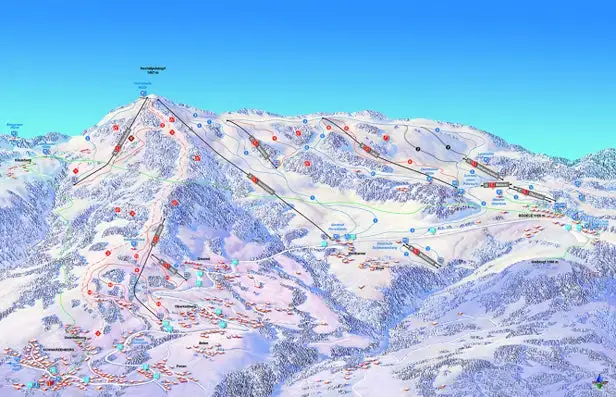 Mapa tras Bödele - Schwarzenberg