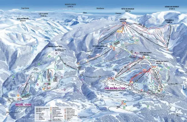 Mapa tras Beuil les Launes