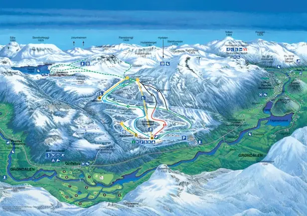 Mapa tras Hemsedal - Solheisen