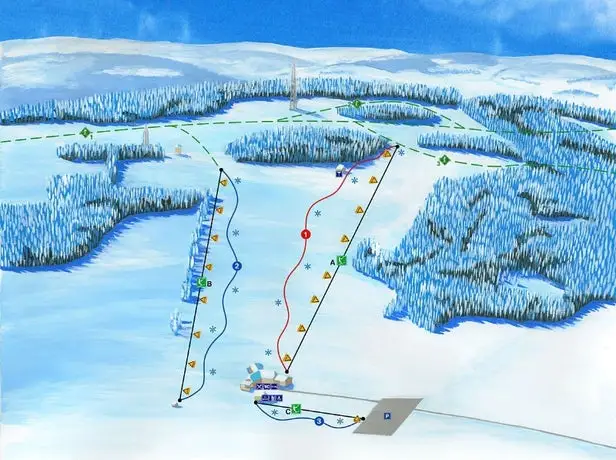 Mapa tras Olešnice na Moravě