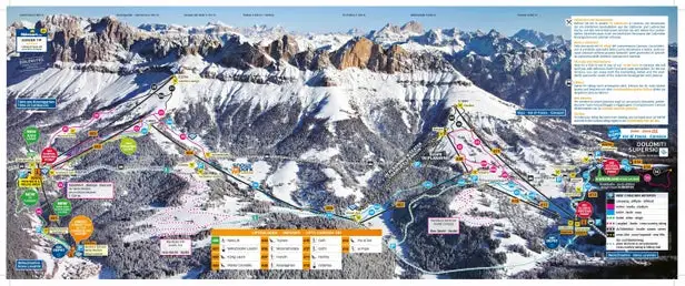 Mapa tras Carezza Dolomites