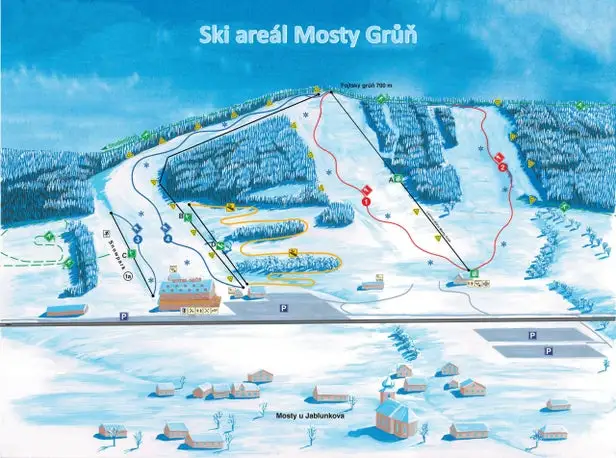 Mapa tras Mosty u Jablunkova