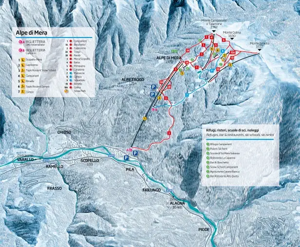 Mapa tras Alpe di Mera