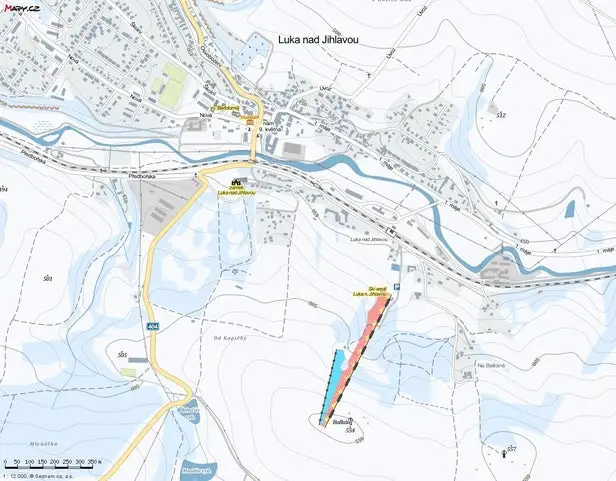 Mapa tras Luka nad Jihlavou