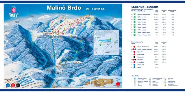 Mapa tras Roháče Spálená