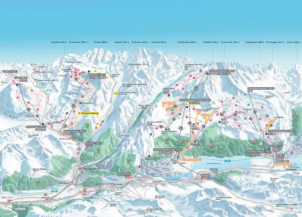 Mapa tras Corvatsch - Sils