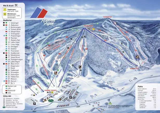 Mapa tras Romme Alpin