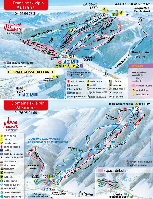 Mapa tras Autrans Méaudre