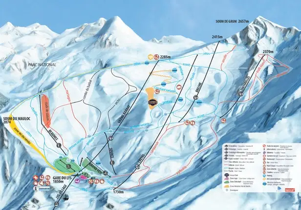 Mapa tras Cauterets