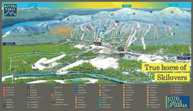 Mapa tras Kittelfjäll