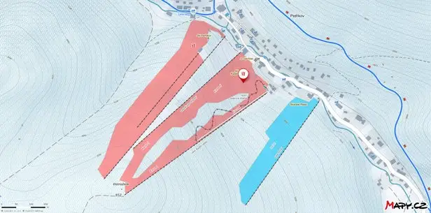 Mapa tras Petříkov