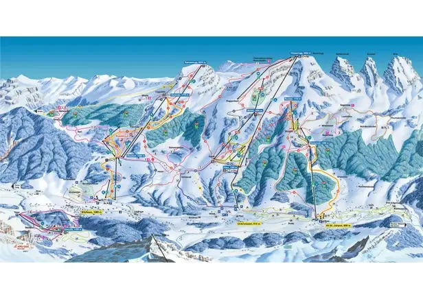 Mapa tras Chäserrugg - Toggenburg