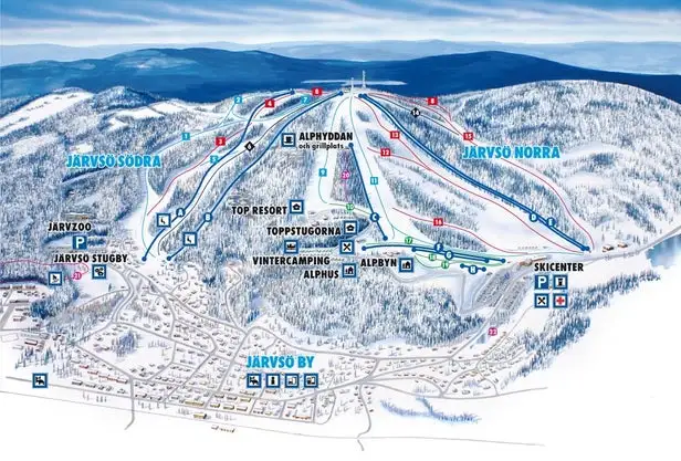 Mapa tras Järvsöbacken