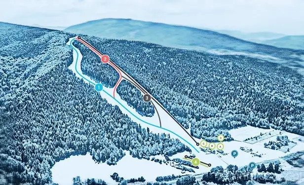 Mapa tras Kasina Ski