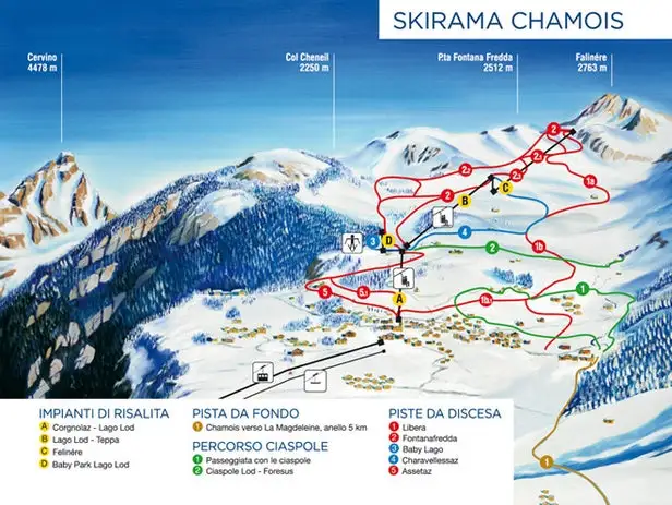 Mapa tras Chamois