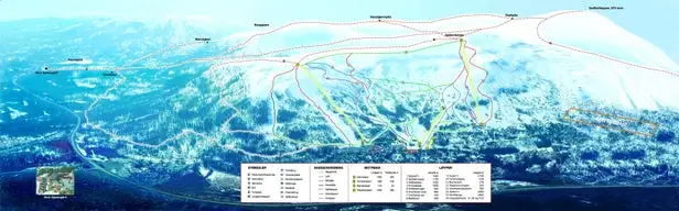 Mapa tras Grong  Skisenter