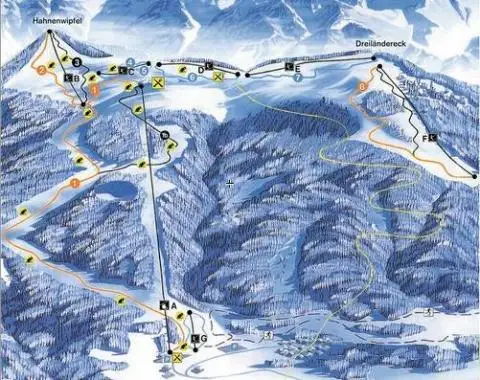 Mapa tras Dreiländereck